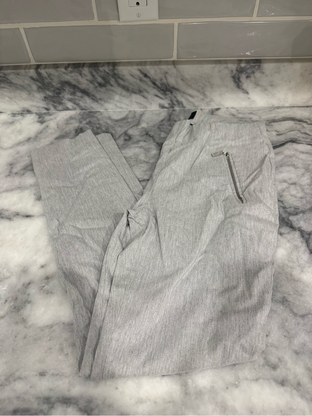 Women’s Skinny Light Gray Stretch Work Pants/ Trousers